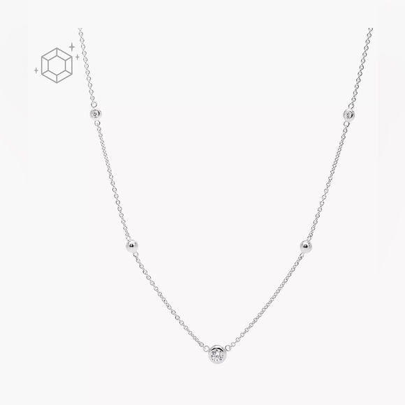 Fossil Glitz Sterling Silver Necklace Brand New - Picture 2 of 6